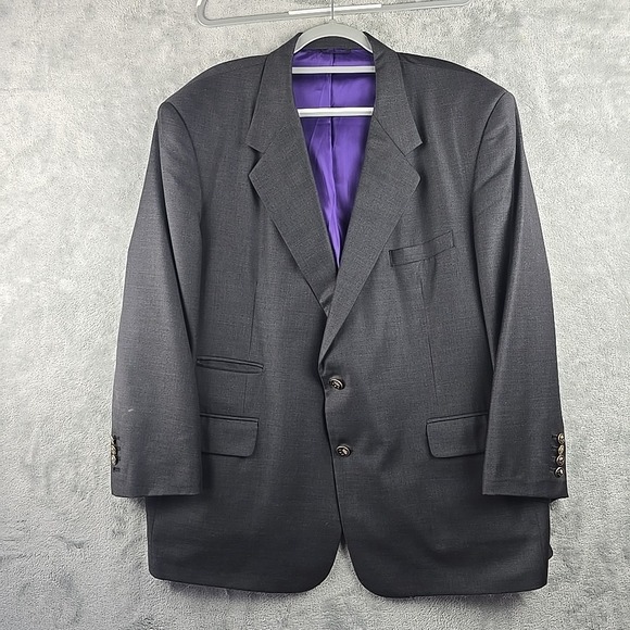 Loro Piana Other - Loro Piana Sport Coat Jacket Men 48 R Gray Super 160's Wool Black Gold‎ Buttons